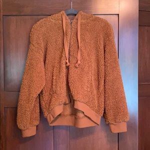 Sherpa zip up hoodie